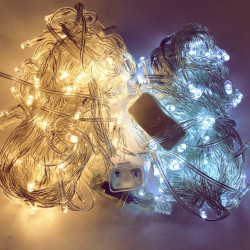 LED Χριστουγεννιάτικα Φωτάκια Κουρτίνα 2m με 100 Λαμπάκια με Λευκό Θερμό & Ψυχρό Χρώμα