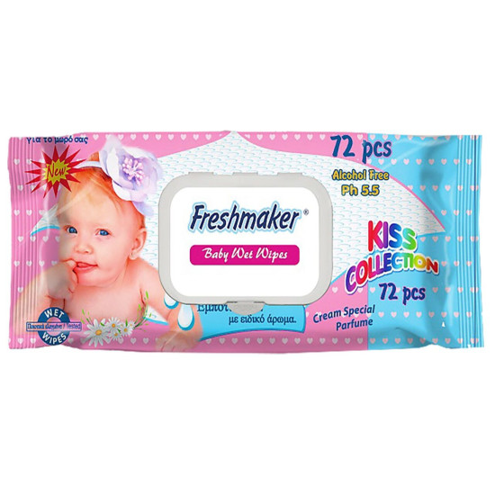 Υγρά Μωρομάντηλα Freshmaker με Καπάκι πακ=72τεμ 4teen4ty 25136