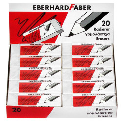 Γόμα Faber Λευκή πακ=20τεμ Faber 5280-Β