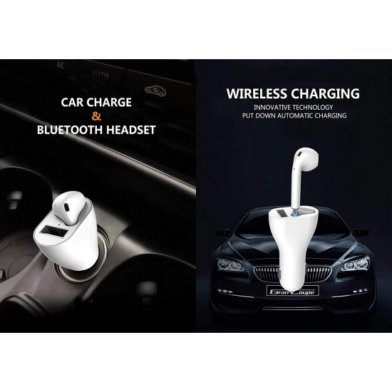 Φορτιστής Αυτοκινήτου και Ακουστικό Bluetooth USB Car Charger Bluetooth Headset 2 in 1