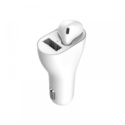 Φορτιστής Αυτοκινήτου και Ακουστικό Bluetooth USB Car Charger Bluetooth Headset 2 in 1