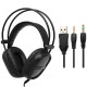 Ακουστικά Gaming 3,5 mm E-Sport Headphones με μικρόφωνο LED RGB The Engineer A2- Black