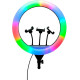 RGB Φωτογραφικό Φωτιστικό Δαχτυλίδι LED 26cm Πολύχρωμο USB με Βάση Στήριξης Κινητού - Ring Light Lamp OEM