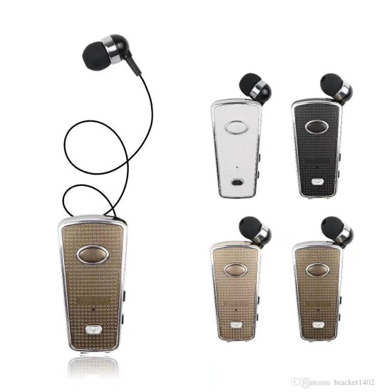 Ακουστικό Bluetoοth HandsFree AKZ-Q2 mini headset, σε χρυσό χρώμα