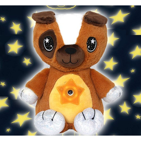 Starry Teddy Προτζέκτορας Αστεριών, Λούτρινο Αρκουδάκι 30cm & Νυχτερινό Φωτιστικό LED Νανουρίσματος - Μπλε Bear