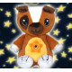 Starry Teddy Προτζέκτορας Αστεριών, Λούτρινο Αρκουδάκι 30cm & Νυχτερινό Φωτιστικό LED Νανουρίσματος - Μπλε Bear