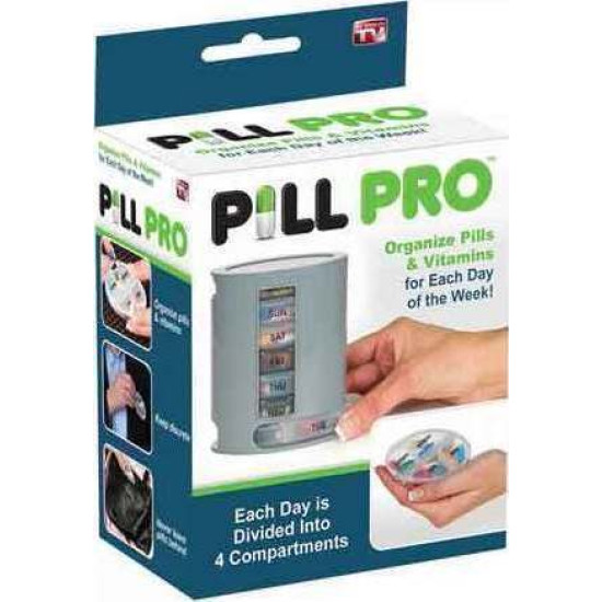 Οργανωτής Χαπιών Pill Pro με Αφαιρούμενες Θήκες - OEM