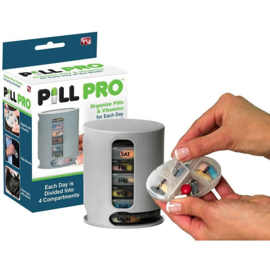 Οργανωτής Χαπιών Pill Pro με Αφαιρούμενες Θήκες - OEM