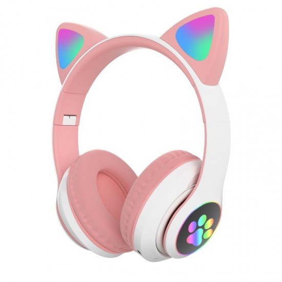 Ασύρματα Ακουστικά Bluetooth 5.0 παιδικά-εφηβικά Wireless cat ear stn-28 - OEM