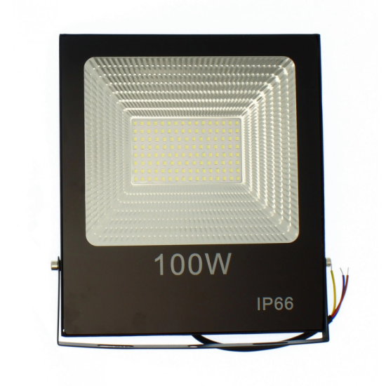 LED αδιάβροχος προβολέας super slim 100W 220V 128 SMD 9000LM 6500K IP66 OEM