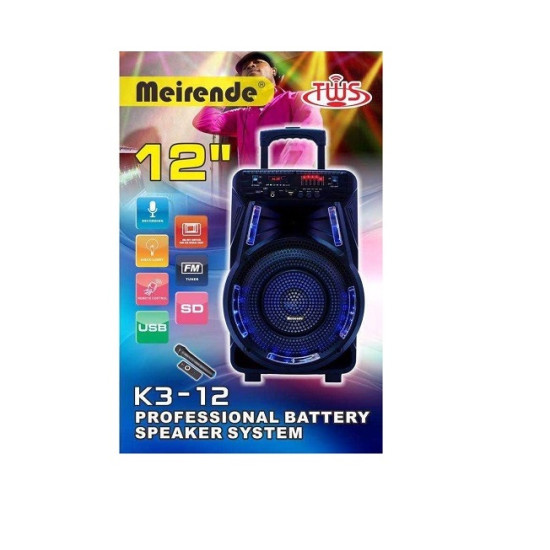 Επαναφορτιζόμενο ηχείο Bluetooth K3-12 Merirende ΟΕΜ.