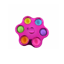 Pop It Fidget Σκληρή Παλέτα ροζ - spinner πολύχρωμο 12cm - ΟΕΜ