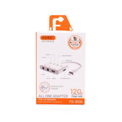 Αντάπτορας Φόρτισης & Ήχου Lightning σε Διπλό Audio Jack 3.5mm AUX & Lightning Foyu FO-S034 – Λευκό