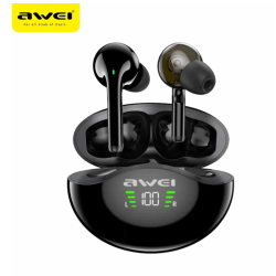Ακουστικά Bluetooth Awei με Βάση Φόρτισης T12P TWS (Μαύρο) - OEM
