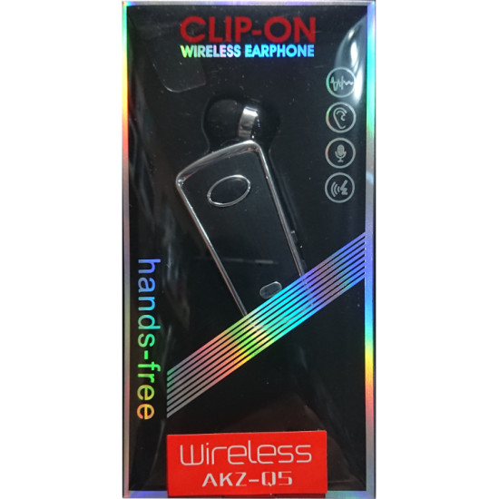 Ακουστικά Bluetooth Headset Clip-On AKZ-Q5 - Μαύρο - ΟΕΜ