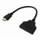 HDMI Splitter, High Definition 1080P HDMI Male to 2 Female 1 In 2 Out Splitter Cable Adapter Converter 0.3M Length (Black) - ΟΕΜ