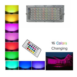 Αδιάβροχος προβολέας rgb IP66 με τηλεχειριστήριο χρώματος 50W AC 220V Led Spotlight Outdoor RGB Flood Light - ΟΕΜ