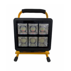 Φορητός αδιάβροχος επαναφορτιζόμενος προβολέας και powerbank 120w 6000K Κίτρινος με βάση-ΟΕΜ