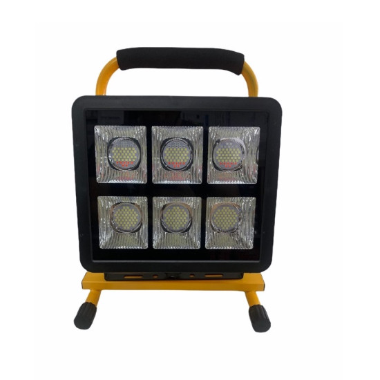 Φορητός αδιάβροχος επαναφορτιζόμενος προβολέας και powerbank 120w 6000K Κίτρινος με βάση-ΟΕΜ