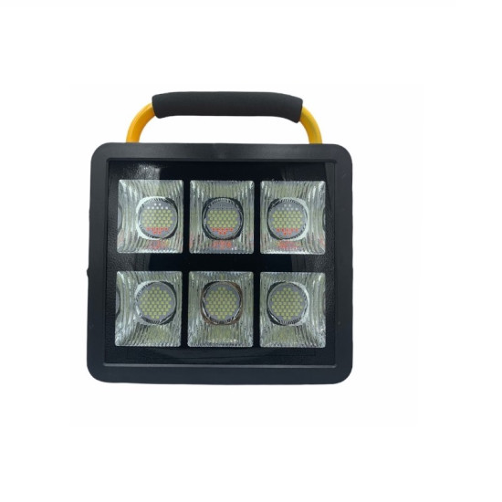 Φορητός αδιάβροχος επαναφορτιζόμενος προβολέας και powerbank 120w 6000K Κίτρινος με βάση-ΟΕΜ