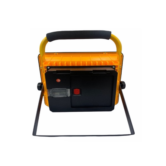 Φορητός αδιάβροχος επαναφορτιζόμενος προβολέας και powerbank 120w 6000K Κίτρινος με βάση-ΟΕΜ