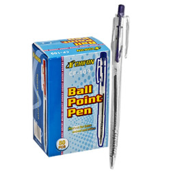 Στυλό Διάφανο Κλιπ Ballpoint Μπλε 0,8mm JustNote 80287