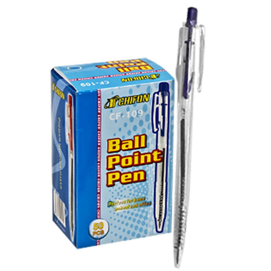 Στυλό Διάφανο Κλιπ Ballpoint Μπλε 0,8mm JustNote 80287