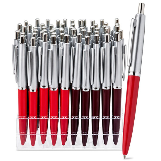 Στυλό Κλιπ Ασημί Κεφάλι Ballpoint 1.0mm JustNote 8076
