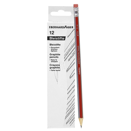 Μολύβι Ριγέ Γόμας No2=b πακ=12τεμ Νο:2=Β Faber 5126-01