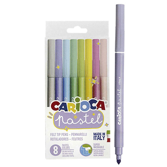 Μαρκαδόροι Carioca Pastel 8 Χρωμάτων Carioca 43032