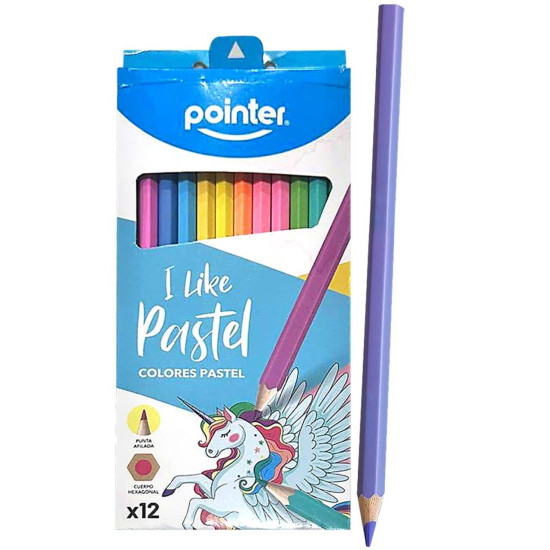 Ξυλομπογιές σετ=12 Χρωματα Pastel 20x9cm JustNote 80908