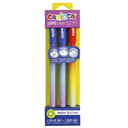 Στυλό Carioca που Σβήνει με Γόμα 0.7mm σετ=3τεμ Carioca 41025