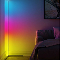 ΦΩΤΙΣΤΙΚΟ ΔΑΠΕΔΟΥ ΜΑΥΡΟ ΜΕ RGB LED & ΑΣΥΡΜΑΤΟ ΧΕΙΡΙΣΤΗΡΙΟ 30x30x120 εκ.