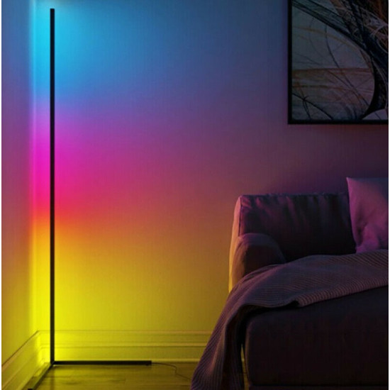 ΦΩΤΙΣΤΙΚΟ ΔΑΠΕΔΟΥ ΜΑΥΡΟ ΜΕ RGB LED & ΑΣΥΡΜΑΤΟ ΧΕΙΡΙΣΤΗΡΙΟ 30x30x120 εκ.