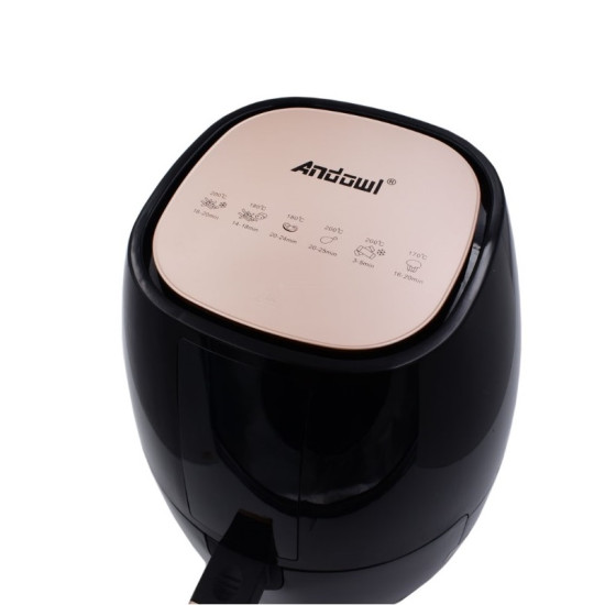 Ηλεκτρική Φριτέζα ΑΕΡΟΣ AIR FRYER 5L 1400W με Ψηφιακό Πάνελ Andowl Q-Z8 – Μαύρο