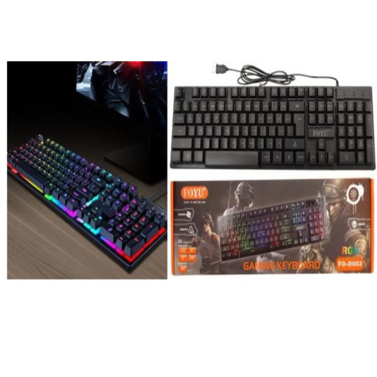 Ενσύρματο πληκτρολόγιο FOYU FO-D003 RGB UK