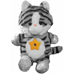 Starry Teddy Προτζέκτορας Αστεριών, Λούτρινο Τιγράκι 30cm & Νυχτερινό Φωτιστικό LED Νανουρίσματος – Τιγράκι - ΟΕΜ