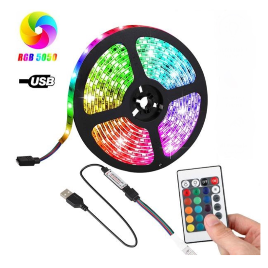 RGB LED ΤΑΙΝΙΑ 5M ΜΕ ΤΗΛΕΧΕΙΡΙΣΤΗΡΙΟ ANDOWL Q-DT50 - OEM