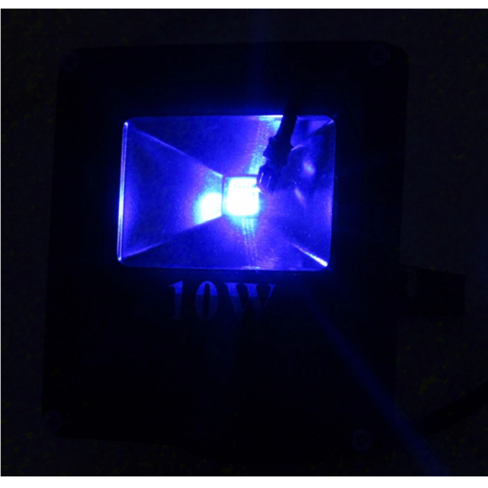 LED αδιάβροχος προβολέας dimmable 10W 220V RGB 900LM IP65 με τηλεχειριστήριο μαύρος - OEM
