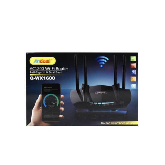 Andowl® Ασύρματο AC1200 WiFi Router με 4 Θύρες Ethernet 2.4GHz + 5GHz Full Gigabit Dual Band WPS Andowl® Ασύρματο AC1200 WiFi Router με 4 Θύρες Ethernet 2.4GHz + 5GHz Full Gigabit Dual Band WPS