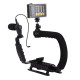 Σταθεροποιητής Κάμερας Χειρός Steadycam U-Grip Σχήματος C με Φωτισμό LED Puluz PKT3013.