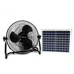 Φορητός Επιδαπέδιος Ηλιακός Ανεμιστήρας 36cm 15W 12000mAh Τριών Ταχυτήτων OEM.