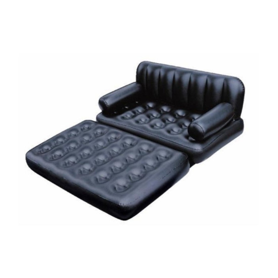 Bestway Φουσκωτός καναπές 5 σε 1 σε μαύρο χρώμα, 1.88m x 1.52m x 64cm - OEM.
