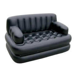 Bestway Φουσκωτός καναπές 5 σε 1 σε μαύρο χρώμα, 1.88m x 1.52m x 64cm - OEM.
