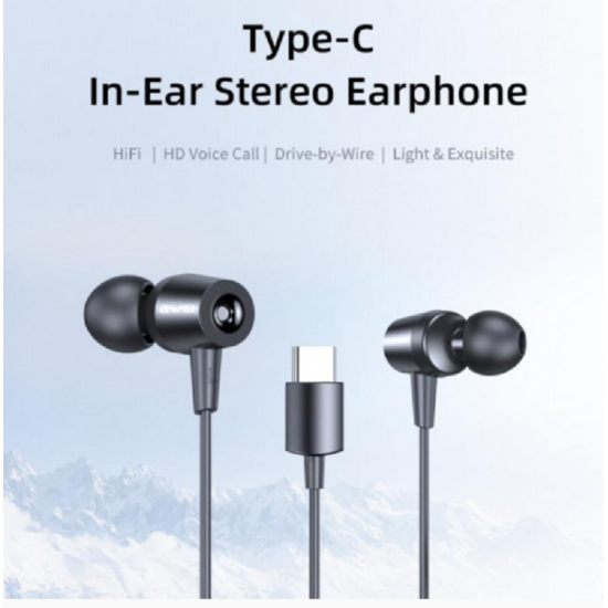 Awei TC-1 Type-C In-ear Handsfree με Βύσμα USB-C Μαύρο