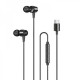 Awei TC-1 Type-C In-ear Handsfree με Βύσμα USB-C Μαύρο