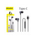ΑΚΟΥΣΤΙΚΑ HANDSFREE IN-EAR AWEI TC-2 TYPE-C ΜΑΥΡΟ
