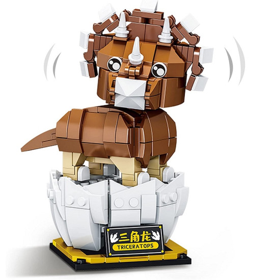 Παιχνίδι δεινόσαυρος Building Blocks Triceratops Andowl με 288 κομμάτια συναρμολόγησης Παιχνίδι δεινόσαυρος Building Blocks Triceratops Andowl με 288 κομμάτια συναρμολόγησης