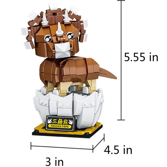 Παιχνίδι δεινόσαυρος Building Blocks Triceratops Andowl με 288 κομμάτια συναρμολόγησης Παιχνίδι δεινόσαυρος Building Blocks Triceratops Andowl με 288 κομμάτια συναρμολόγησης