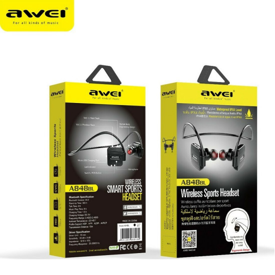 ΑΔΙΑΒΡΟΧΑ ΑΣΥΡΜΑΤΑ ΑΚΟΥΣΤΙΚΑ ΜΕ BLUETOOTH AWEI A847BL
